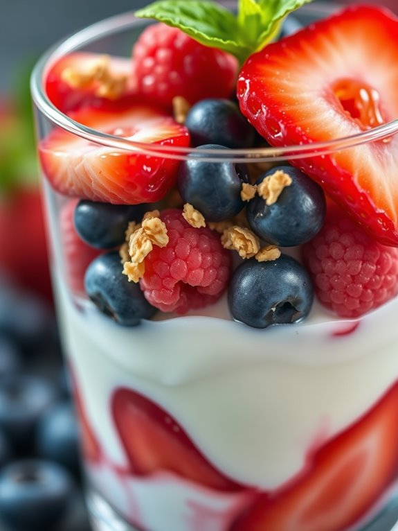 delicious layered berry yogurt