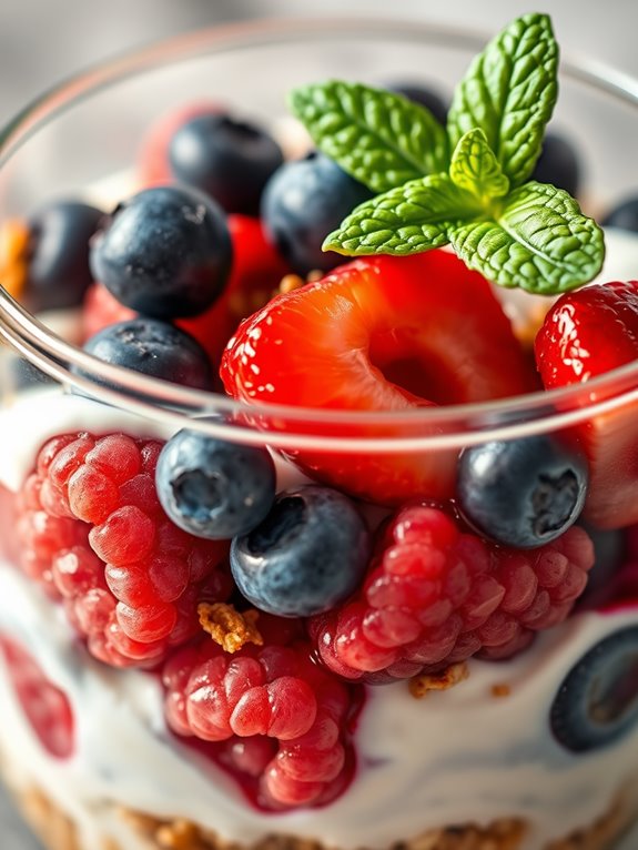 delicious layered yogurt dessert