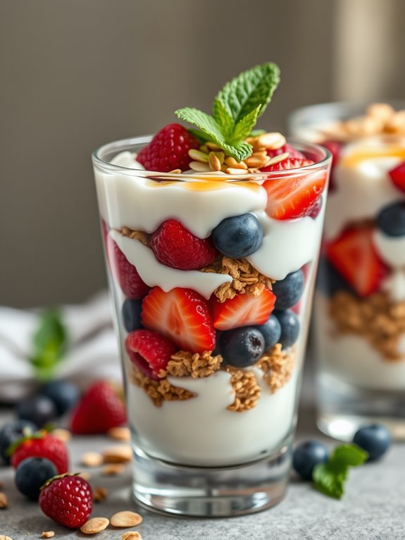 delicious yogurt layered parfait