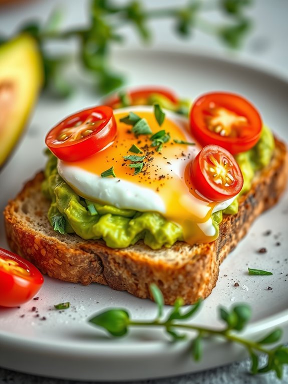 egg topped avocado toast
