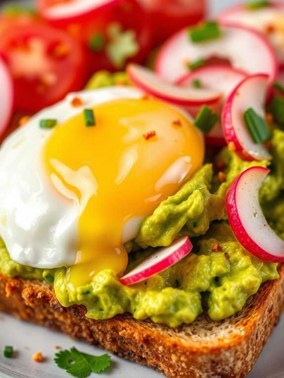 eggs on avocado toast