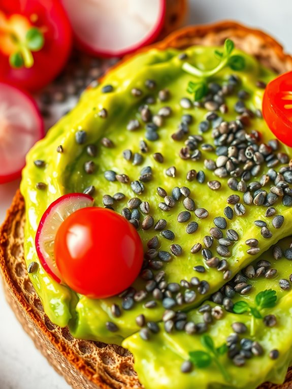 healthy chia avocado toast