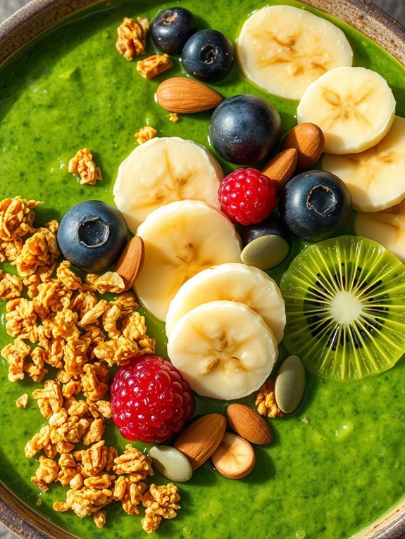 healthy green smoothie bowl