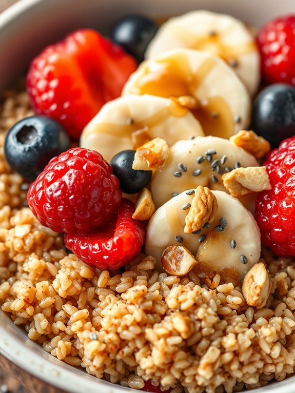healthy morning quinoa meal