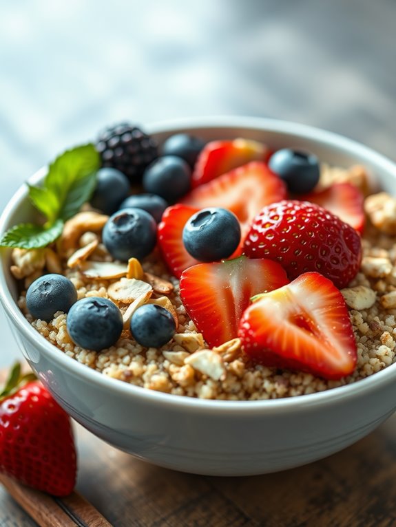 healthy quinoa breakfast bowl