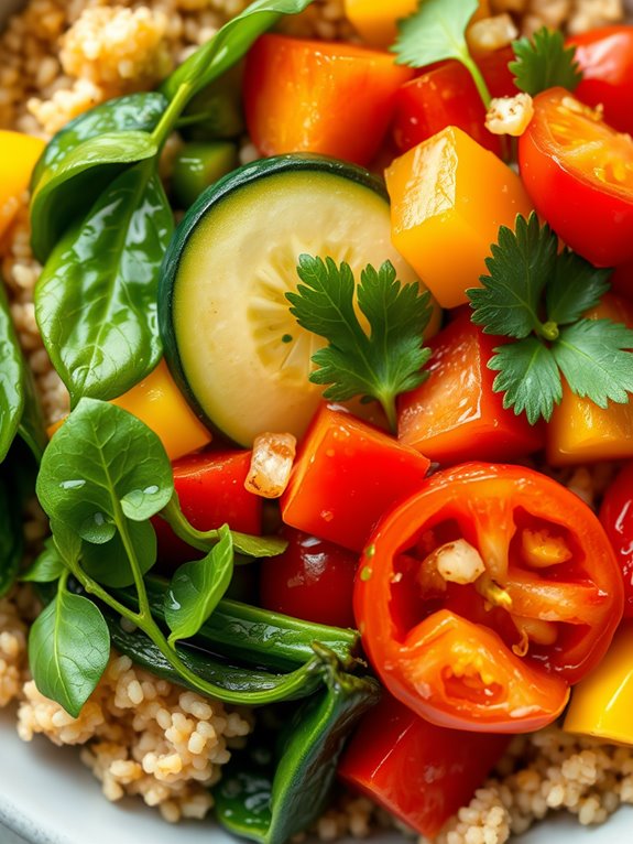 healthy quinoa vegetable bowl