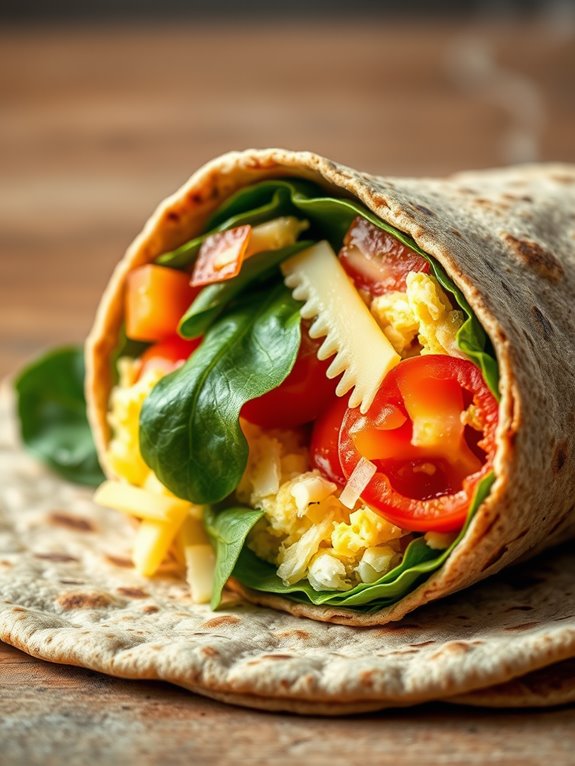 healthy whole grain wrap