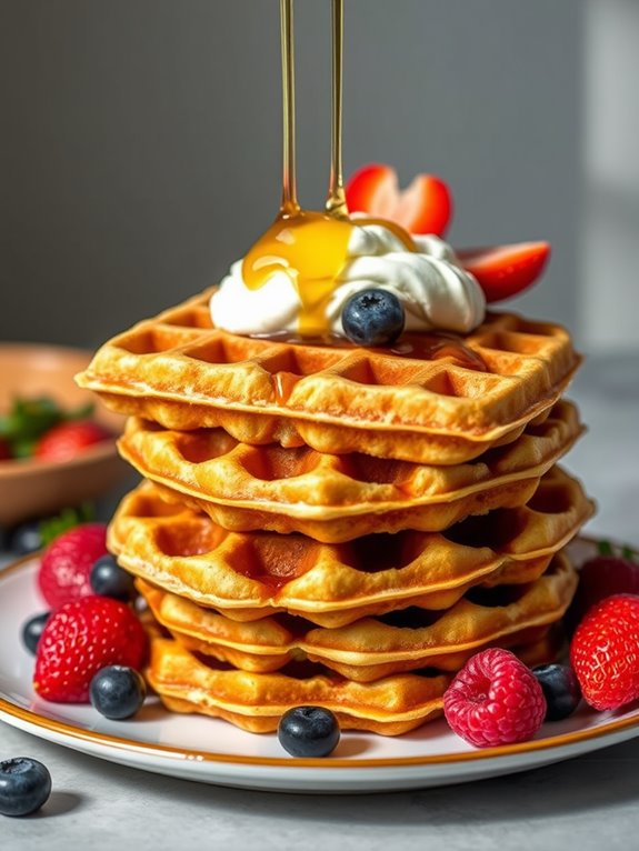 high protein breakfast waffles recipe