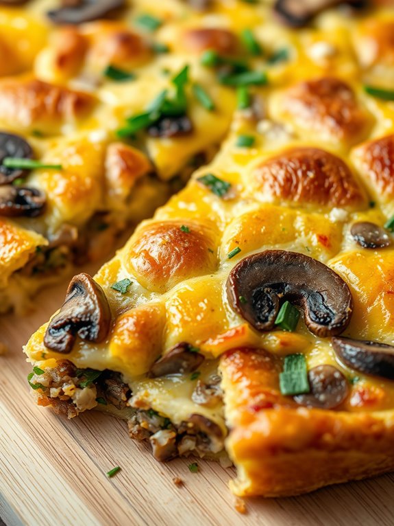 mushroom and herb omelette