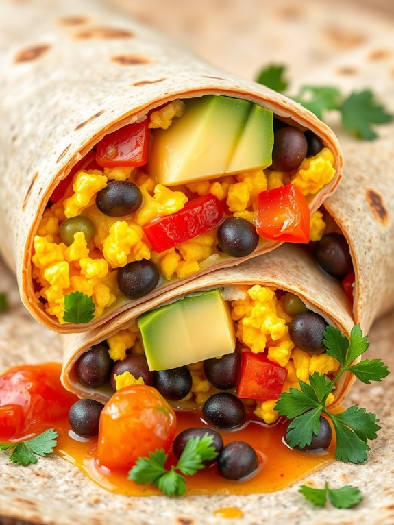 nutritious morning meal wrap