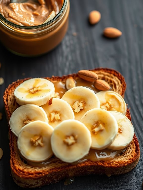 nutty banana spread toast