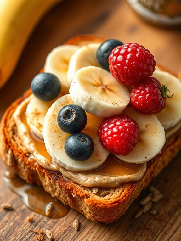 nutty spread on bread