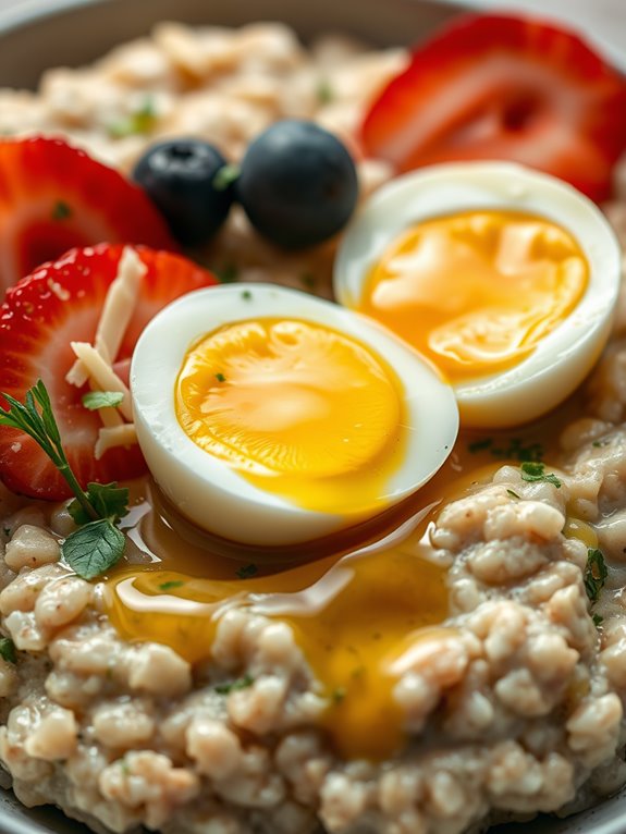 oats paired with boiled egg