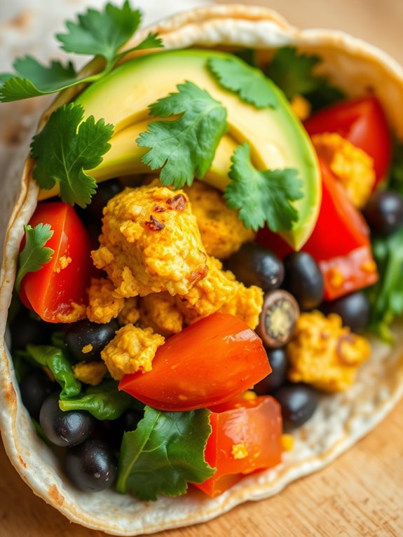 plant based breakfast wrap