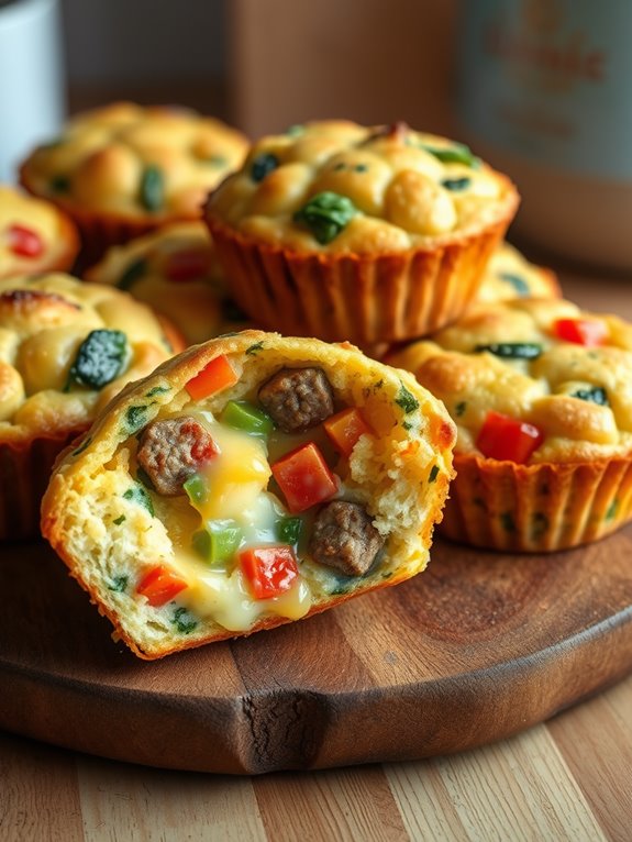 savory chicken sausage muffins