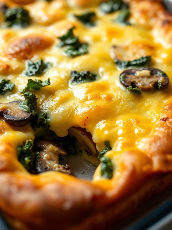 savory mushroom kale dish