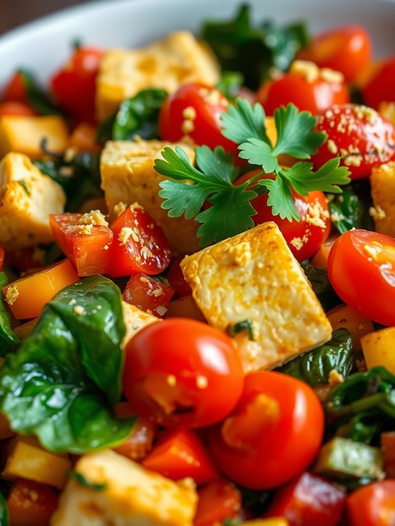 savory tofu breakfast dish