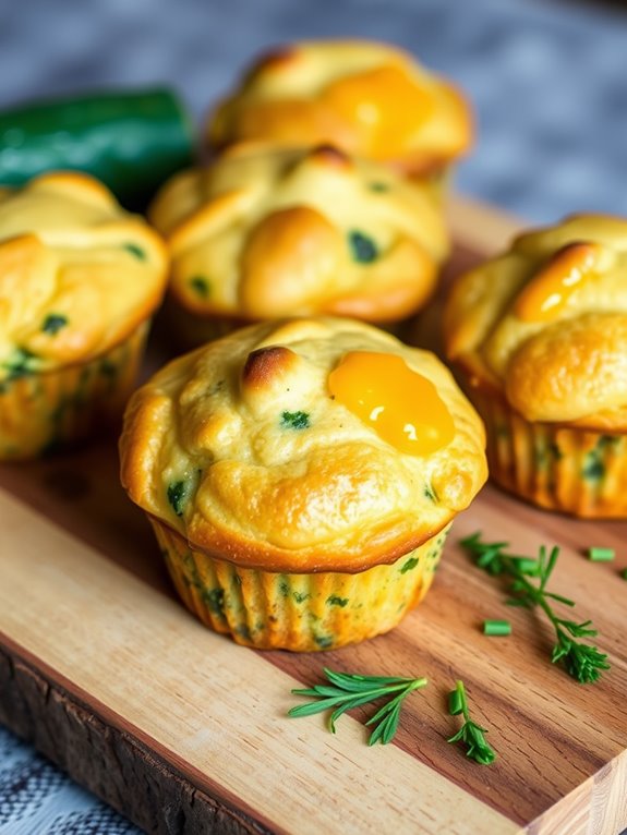 savory zucchini cheese muffins