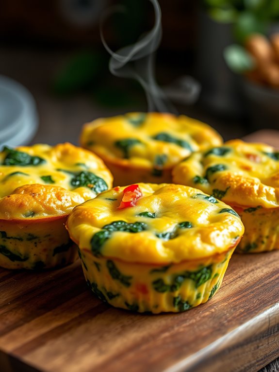 spinach and egg muffins