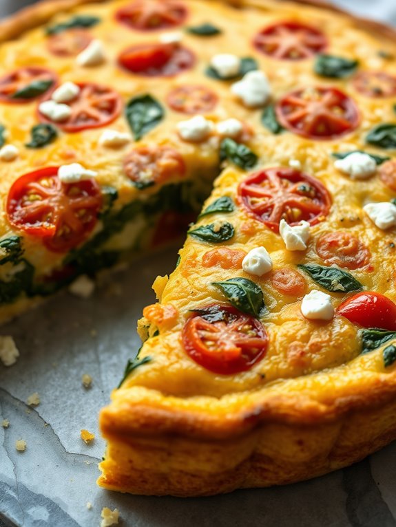 spinach and tomato frittata