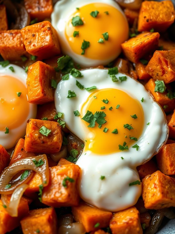 sweet potato egg hash