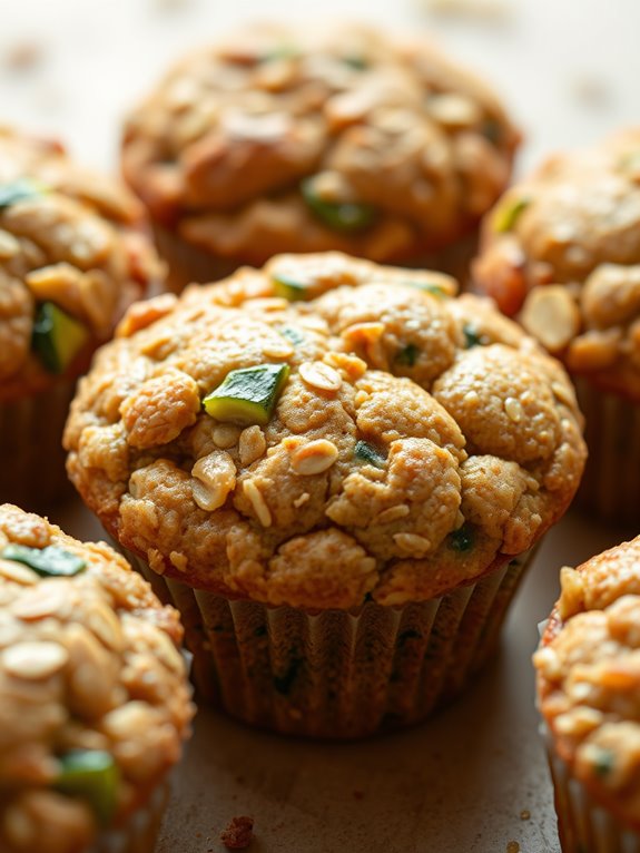 zucchini infused breakfast muffins