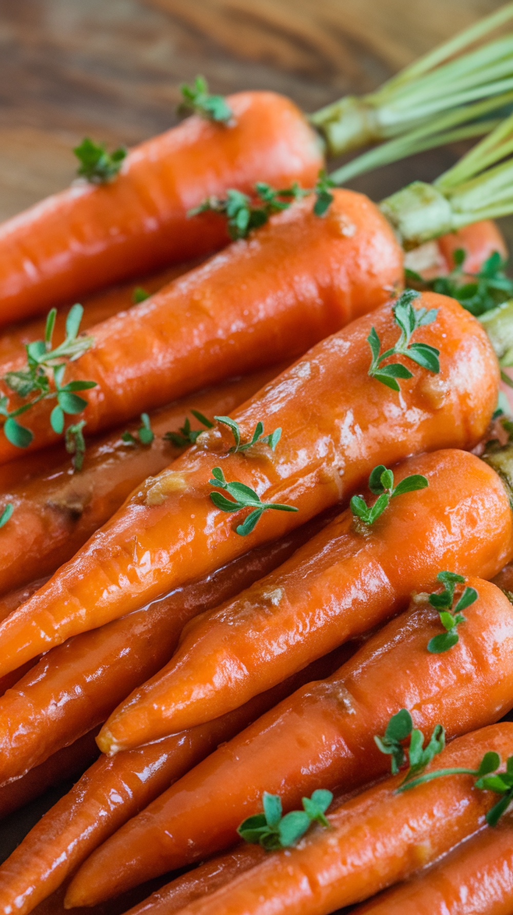 Honey mustard glazed carrots in a slow cooker