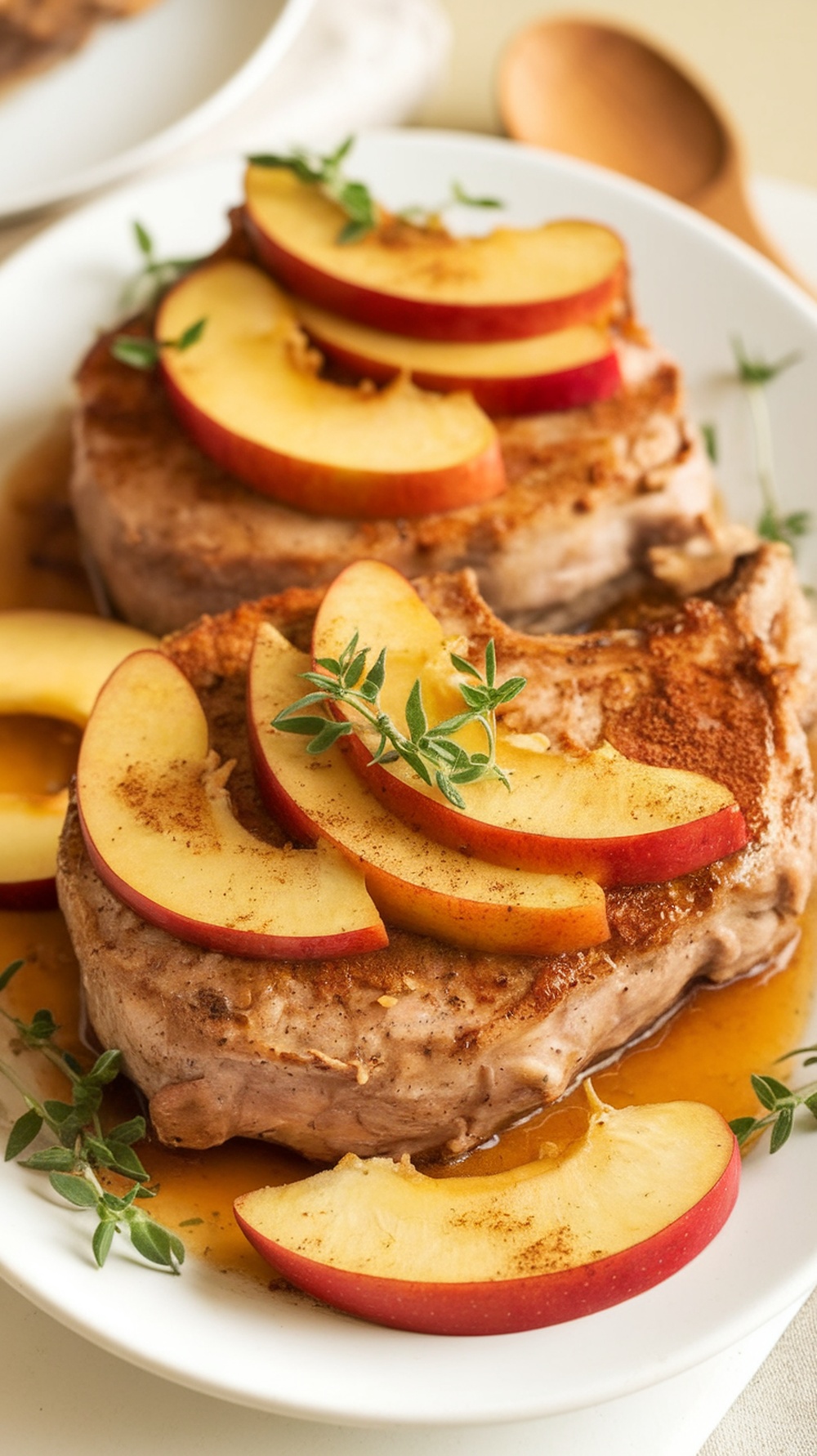 Savory Apple-Cinnamon Pork Chops